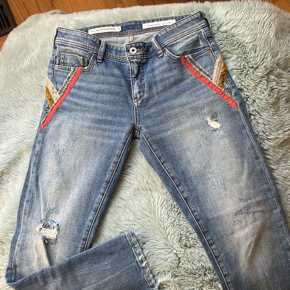 Anthropologie Pilcro Slim Boyfriend Jeans Size 25 ~ flattering, like new!!